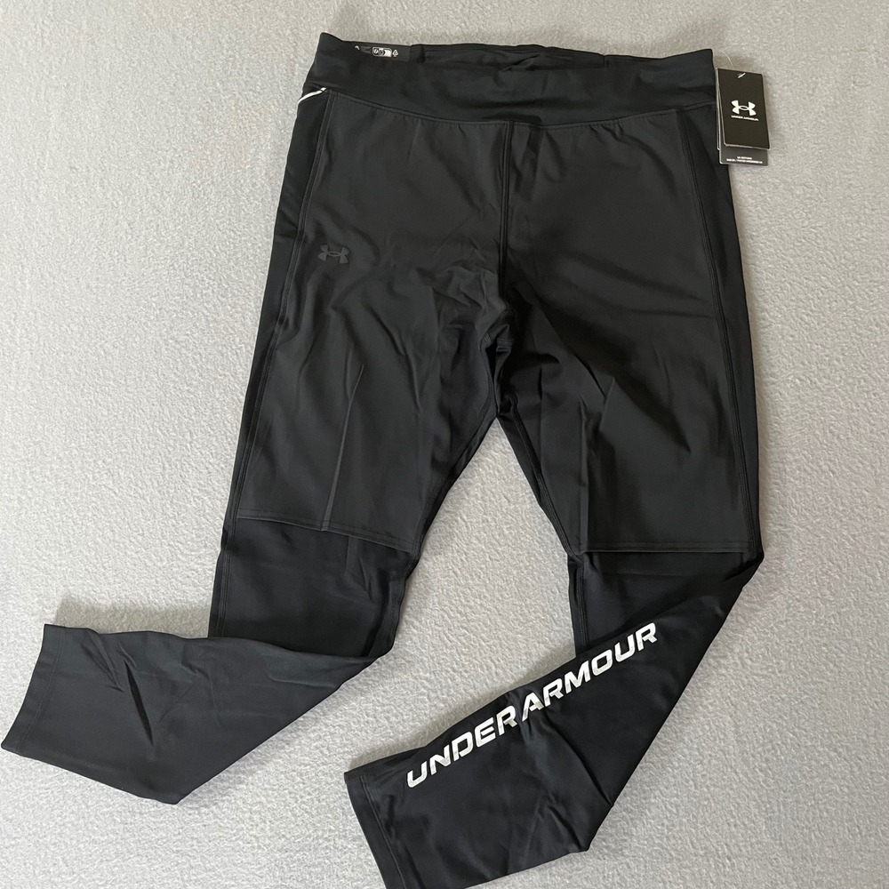 NWT Under Armour‎ Womens Qualifier Cold Tights Black Compression Leggings XL